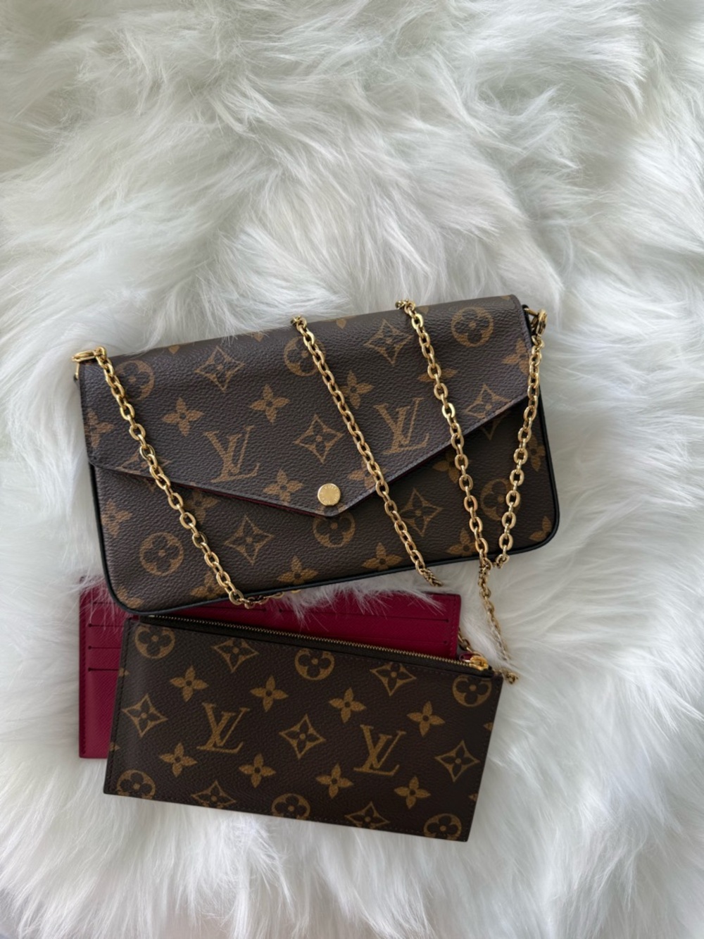 Louis Vuitton: Monogram Pochette Felicie w/ inserts AUTHENTIC - Picture 3 of 16